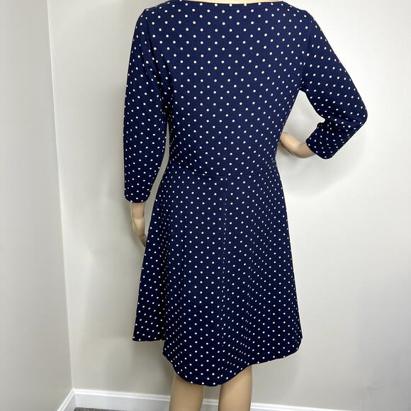 Old Navy Blue Polka Dot Long Sleeve Dress - Picture 3 of 8